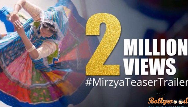 mirzya trailer gets 2 million views