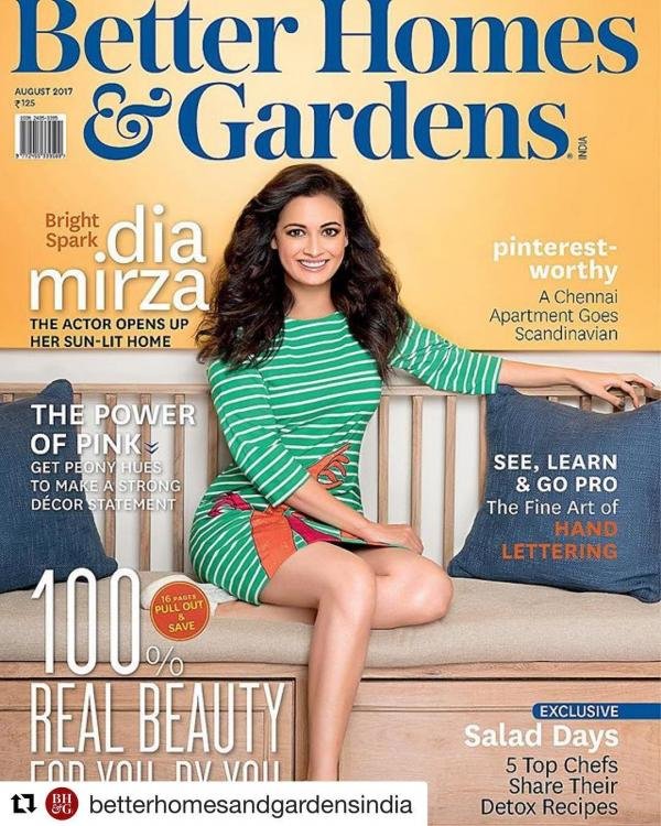 Dia Mirza lights up the cover of a housing magazine