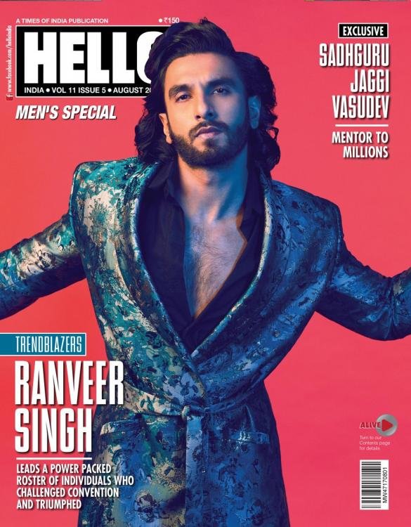 Ranveer Singh displays his rugged looks on latest magazine cover