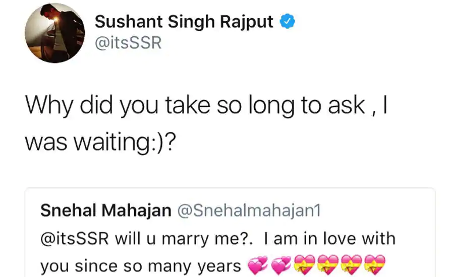 Sushant Sing Rajput Reply To His Fan On Twitter